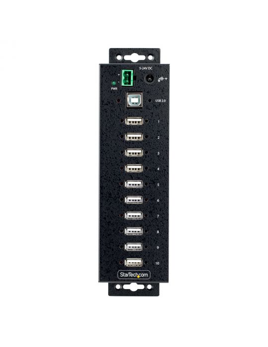 StarTech.com USB210AIND-USB-A-HUB hub-uri de interfață USB 2.0 Type-B 480 Mbit s Negru