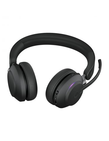 Jabra Evolve2 65, MS Stereo Căști Fără fir Bandă de fixare pe cap Birou Call center USB tip-C Bluetooth Negru