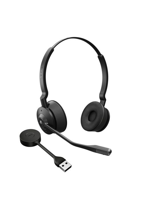 Jabra Engage 55 Căști Fără fir Bandă de fixare pe cap Birou Call center Negru, Titan