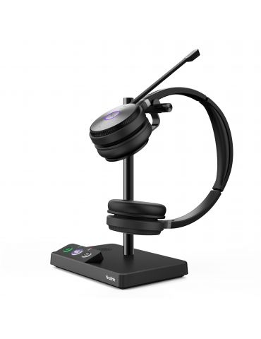 Yealink WH62 Dual UC Căști Prin cablu & Wireless Bandă de fixare pe cap Birou Call center Micro-USB Stand de încărcare Negru - Tik.ro