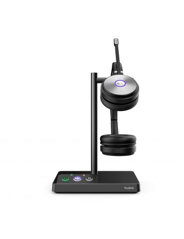 Yealink WH62 Dual Teams Sistem personal de conferințe audio Fără fir Bandă de fixare pe cap Birou Call center Micro-USB Stand