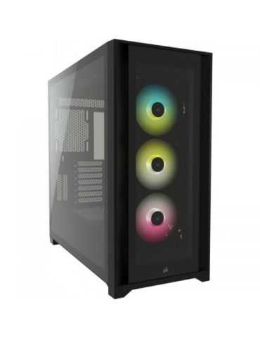 Carcasa Corsair iCUE 5000X RGB Black, Fara sursa Corsair - 1