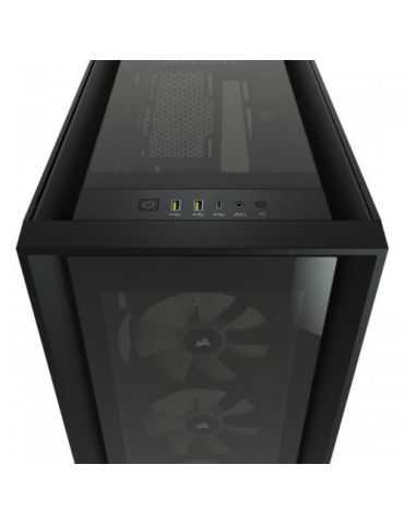 Carcasa Corsair iCUE 5000X RGB Black, Fara sursa Corsair - 2