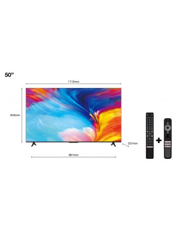 TCL P63 Series 50P635 televizor 127 cm (50") 4K Ultra HD Smart TV Wi-Fi Negru