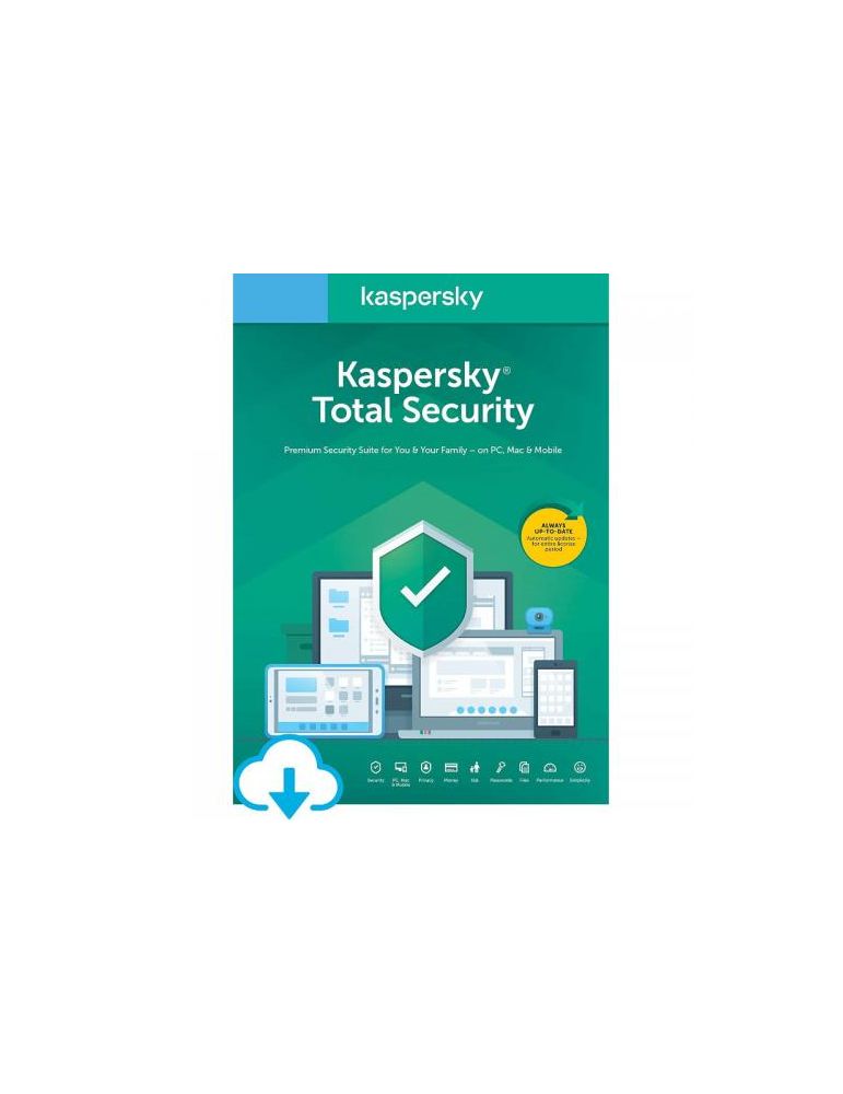 Kaspersky Total Security, Eastern Europe Edition, 2Device/1Year, Renewal Electronic
