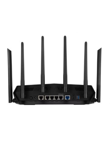 ASUS TUF Gaming AX6000 (TUF-AX6000) router wireless Gigabit Ethernet Bandă dublă (2.4 GHz  5 GHz) Negru