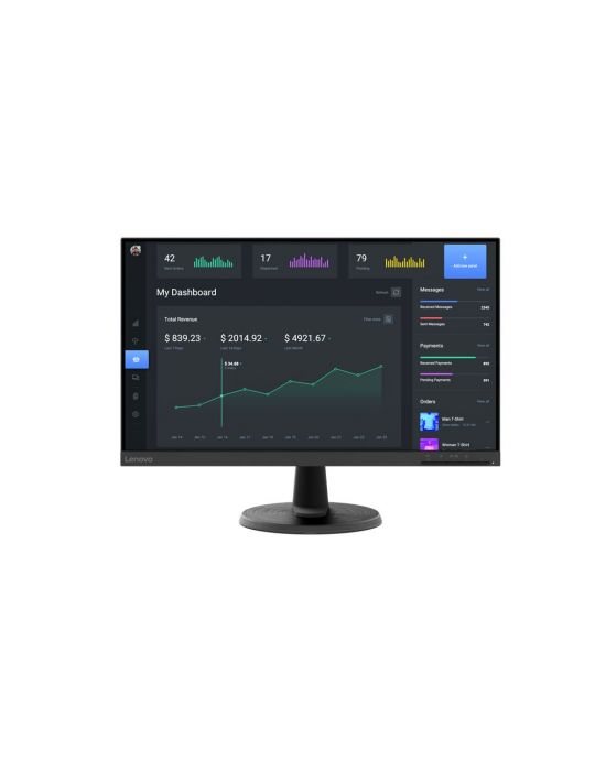 Lenovo D24-45 60,5 cm (23.8") 1920 x 1080 Pixel Full HD LCD Negru