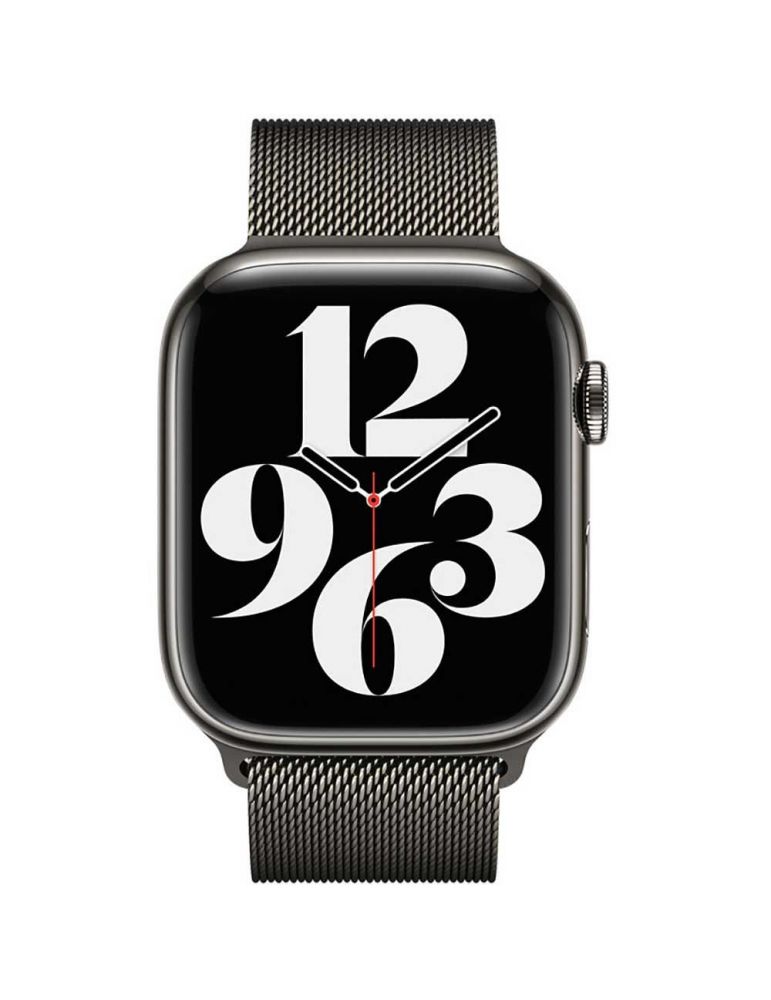 Apple watch 45mm band: graphite milanese loop