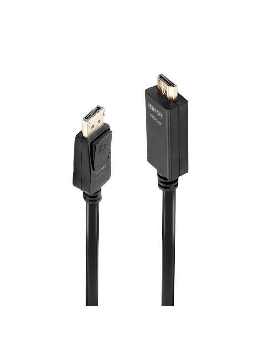 Lindy 36922 adaptor pentru cabluri video 2 m DisplayPort HDMI Tip A (Standard) Negru