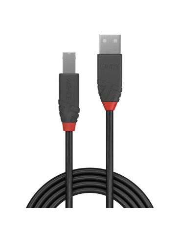 Lindy 36670 cabluri USB 0,2 m USB 2.0 USB A USB B Negru, Gri