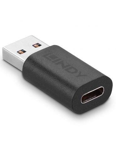 Lindy 41904 adaptor mufă cablu USB 3.2 Type A USB 3.2 Type C Negru
