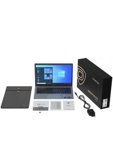Laptop Prestigio SmartBook 141 C7, Intel Celeron N3350, 14.1inch, RAM 4GB, eMMC 128GB, Intel HD Graphics 500, Win 10, Dark Grey 