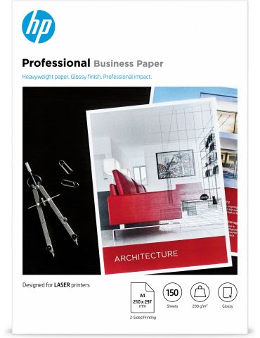 HP Professional Business Paper, Glossy, 200 g m2, A4 (210 x 297 mm), 150 sheets