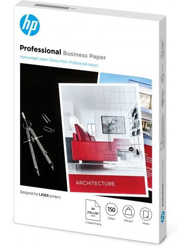 HP Professional Business Paper, Glossy, 200 g m2, A4 (210 x 297 mm), 150 sheets