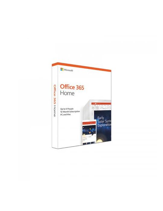 Microsoft Office 365 Family (Home) 2020, Romana, Medialess Retail, Subscriptie 1 year/6 User Microsoft - 1