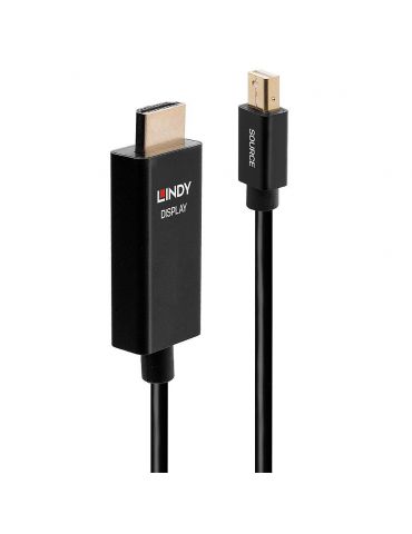 Lindy 40921 adaptor pentru cabluri video 1 m Mini DisplayPort HDMI Negru - Tik.ro