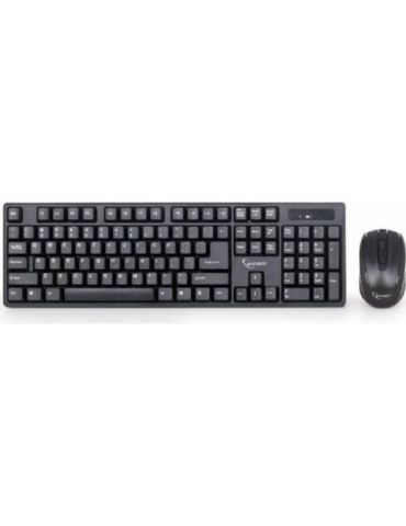 Kit Wireless Gembird KBS-W-01 - Tastatura, USB, Black + Mouse Optic, USB, Black Gembird - 1 - Tik.ro