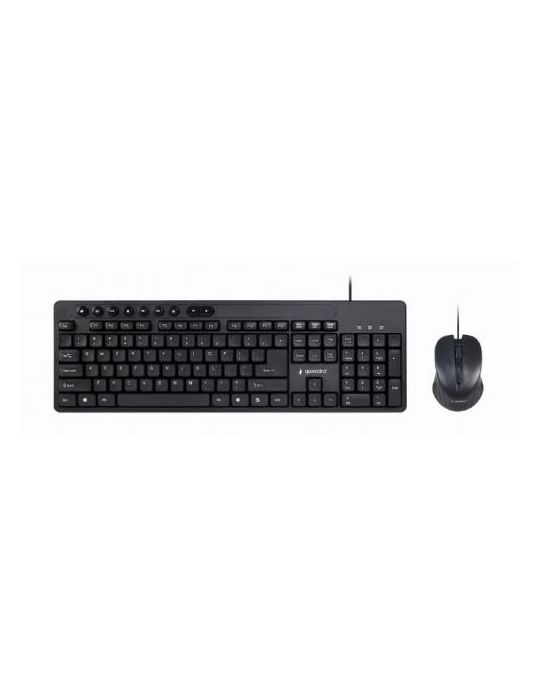 Kit Gembird KBS-UM-04 - Tastatura, USB, Black + Mouse Optic, USB, Black Gembird - 1