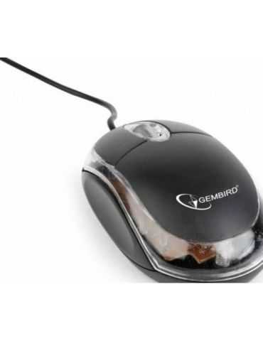 Mouse Optic Gembird MUS-U-01-BKT, USB, Black-Clear Gembird - 1 - Tik.ro