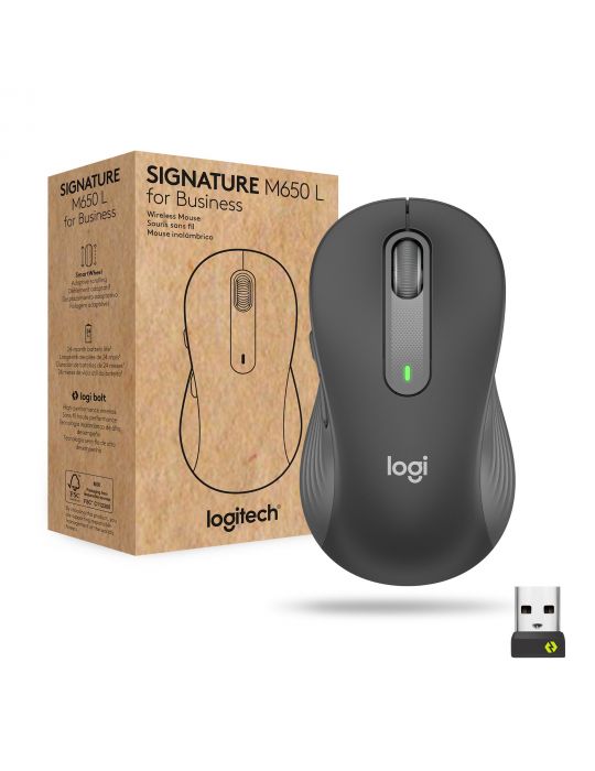 Logitech Signature M650 for Business mouse-uri Mâna dreaptă RF Wireless + Bluetooth Optice 4000 DPI