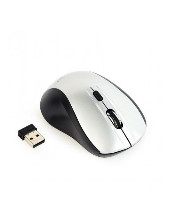 Mouse Optic Gembird MUSW-4B-02-BS, USB Wireless, Black-Silver Gembird - 1