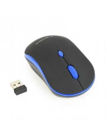 Mouse Optic MUSW-4B-03-B, USB Wireless, Black-Blue Gembird - 1 - Tik.ro