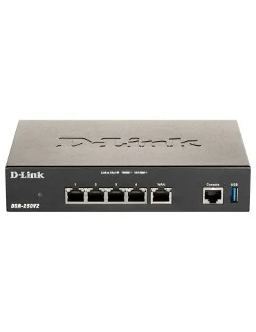 D-Link DSR-250V2 router wireless Gigabit Ethernet Negru - Tik.ro