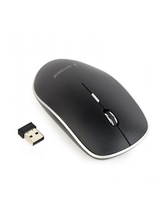 Mouse Optic Gembird MUSW-4BS-01, USB Wireless, Black-Silver Gembird - 1
