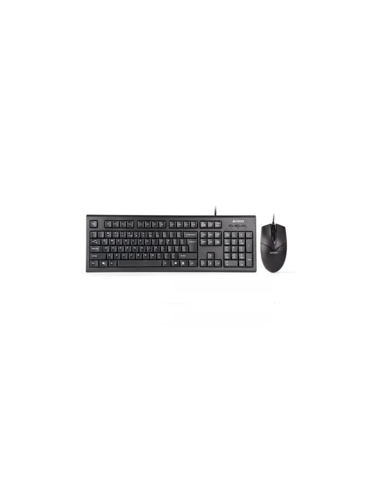 Kit A4Tech KR-85550 - Tastatura KR-85, USB, Black + Mouse Optic OP-550NU, USB, Black