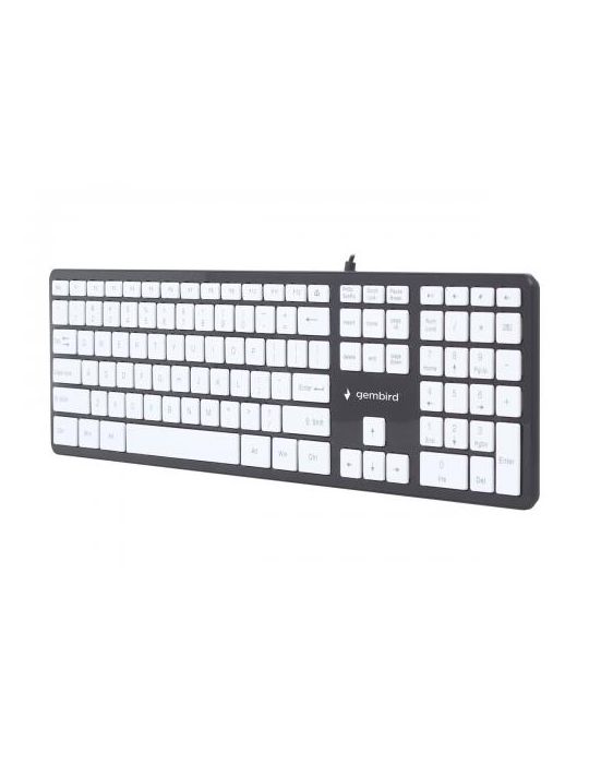 Tastatura Gembird KB-MCH-02-BKW, USB, Black-White Gembird - 1