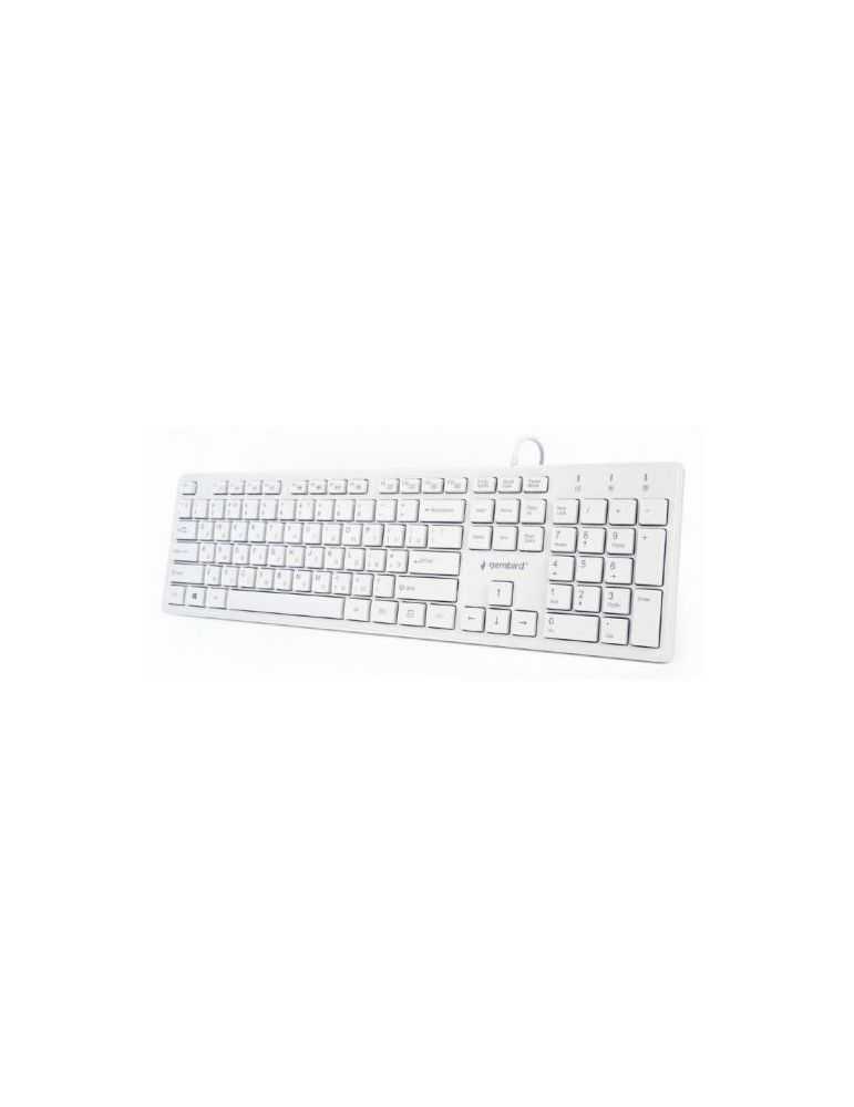 Tastatura Gembird Chocolate, USB, Layout US, White
