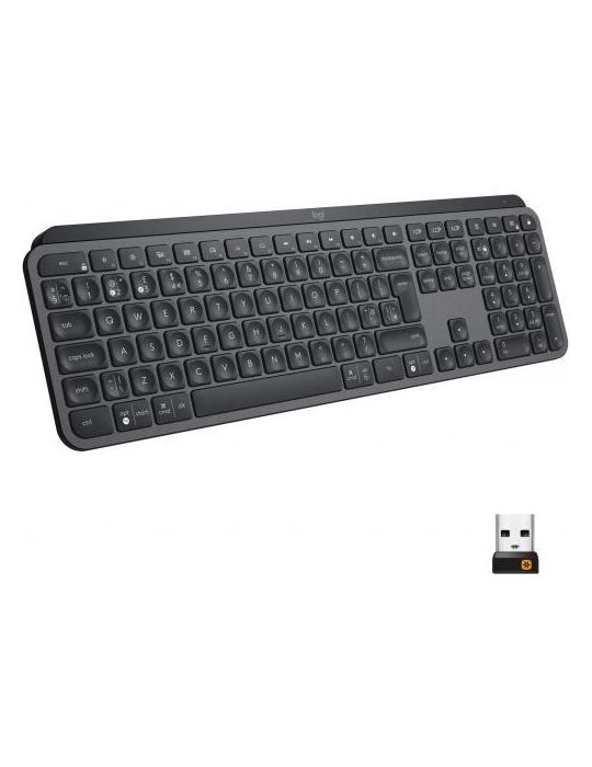 Logitech MX Keys Advanced Wireless Illuminated Keyboard tastaturi RF Wireless + Bluetooth QWERTY Englez Grafit Logitech - 1