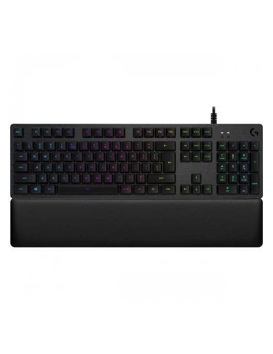 Tastatura Logitech G513 Carbon GX Red Linear Switch, RGB LED, USB, Layout US, Black Logitech - 1