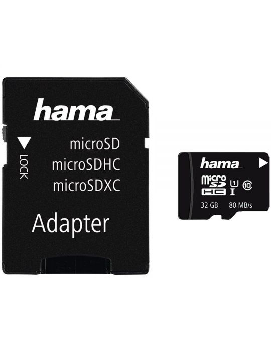 Hama microsdhc 32gb class 10 uhs-i 80mb/s + adapter/photo Hama - 1
