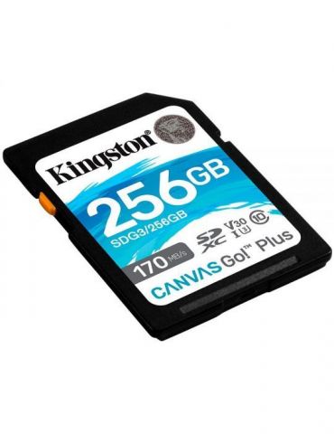 Kingston 256gb sdxc canvas go plus 170r c10 uhs-i u3 Kingston - 1