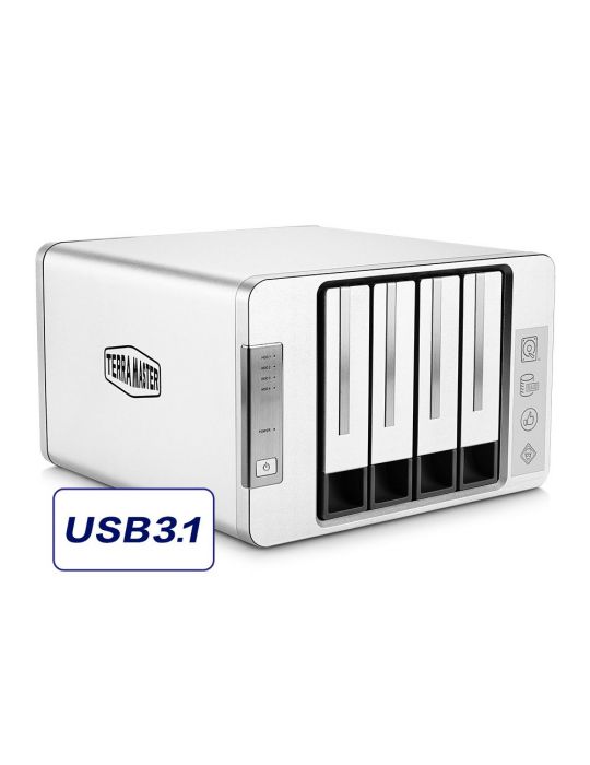 TerraMaster D4-300 matrici de Hard Disk-uri Spaţiul de lucru Gri