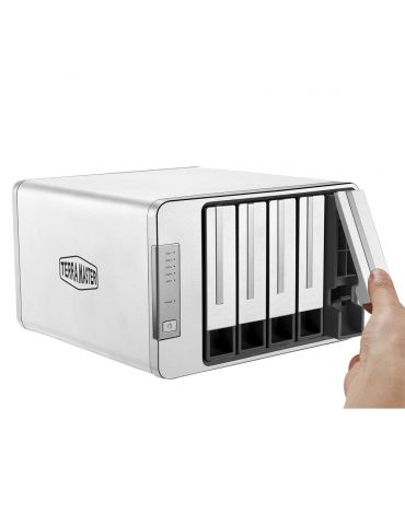 TerraMaster D5-300C matrici de Hard Disk-uri Spaţiul de lucru Negru, Gri