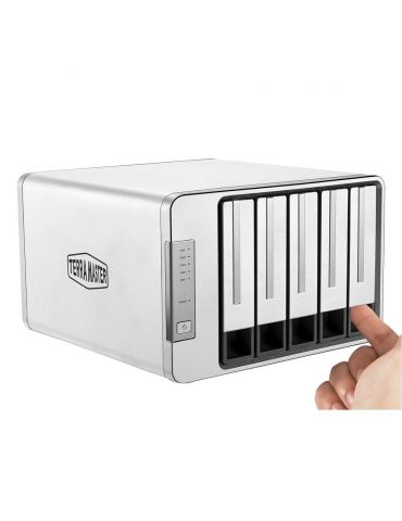 TerraMaster D5-300C matrici de Hard Disk-uri Spaţiul de lucru Negru, Gri