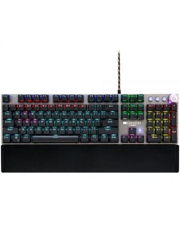 Wired gaming keyboardblack 104 mechanical switches60 million times key life Canyon - 1 - Tik.ro