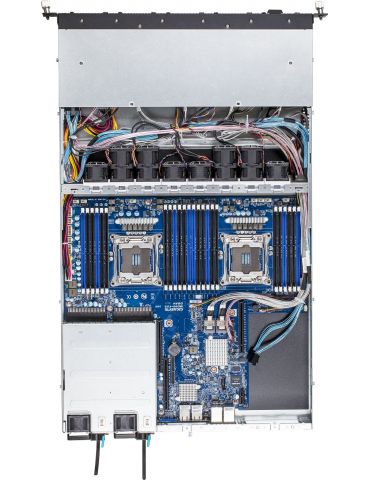 Gigabyte R18N-F2A Intel® C612 LGA 2011-v3 Cabinet metalic (1U) Negru, Gri