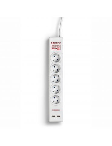 Salicru 680BA000002 dispozitive de protecție la supratensiuni Alb 5 ieșire(i) AC 250 V 1,5 m - Tik.ro