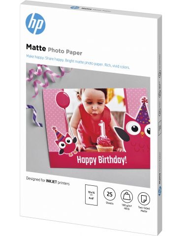 HP Hârtie foto mată - 25 coli 10 x 15 cm