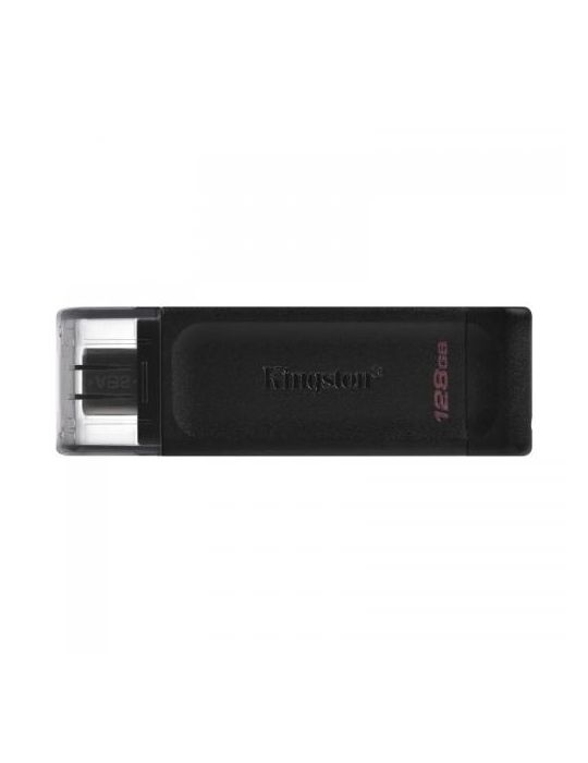 Stick memorie Kingston DataTraveler 70 128GB, USB 3.2 tip C, Black Kingston - 1