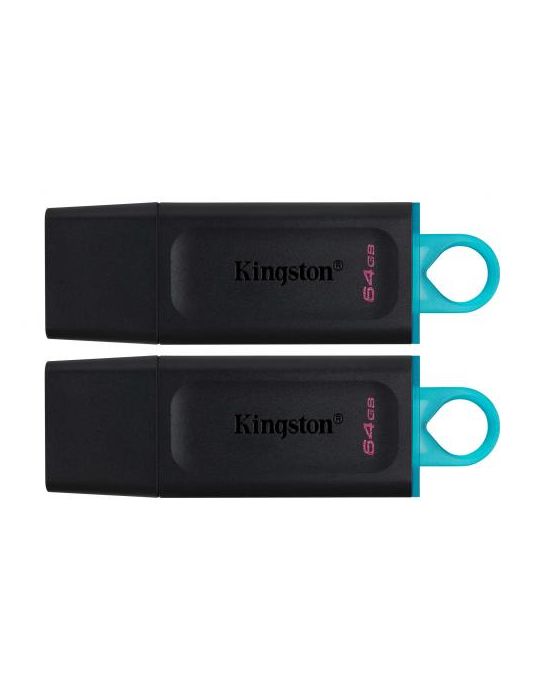 Stick memorie Kingston DataTraveler Exodia 32GB, USB 3.0, Black-Teal, 2 Pack Kingston - 1