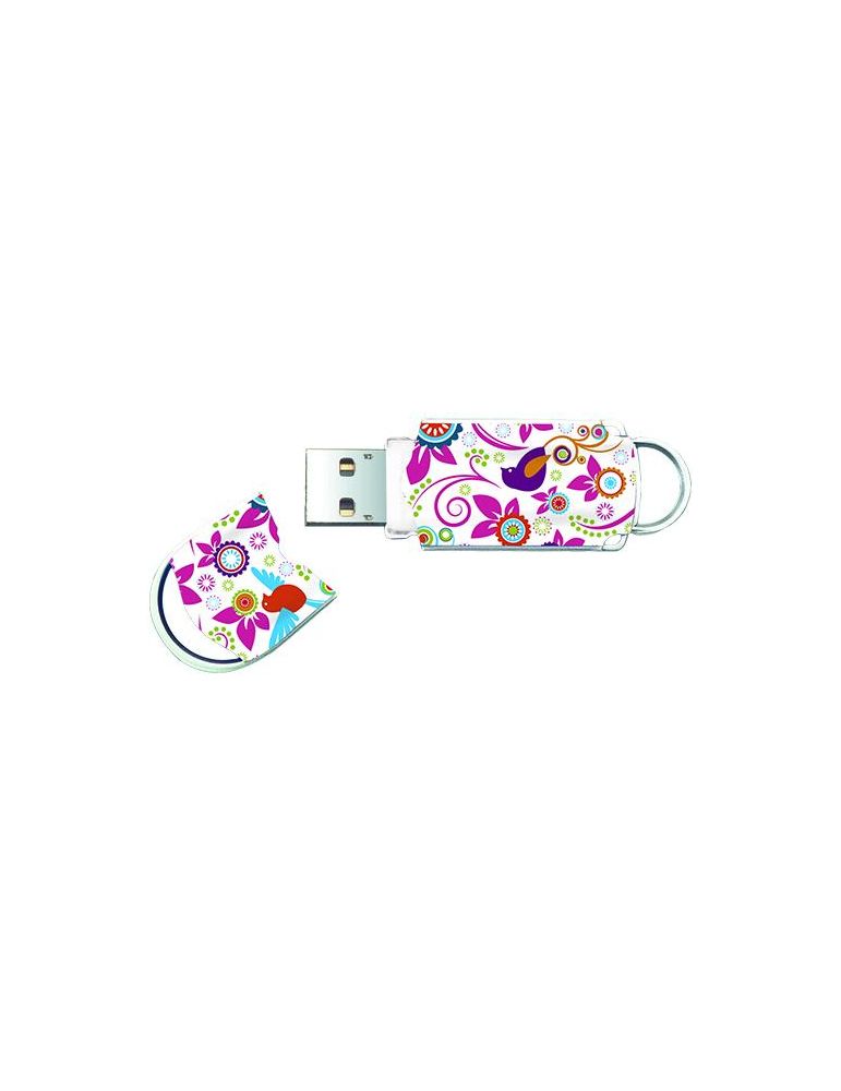 Stick memorie Integral Birds Pattern 32GB, USB 2.0, Multicolor