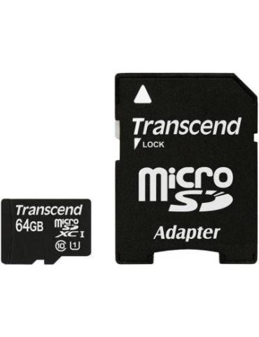 Microsd transcend sdxc 64gb (clasa 10) uhs-i 300x ts64gusdu1 Transcend - 1 - Tik.ro