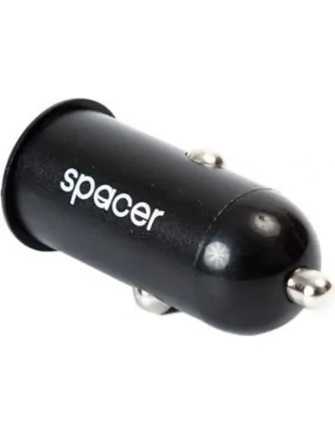 Alimentator auto spacer 1 x usb 2.0 pt. bricheta auto black spcc-01 Spacer - 1 - Tik.ro