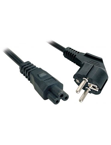 Lindy 2m, CEE 7 7 - IEC 320 C5 Negru CEE7 7 Conector C5 - Tik.ro