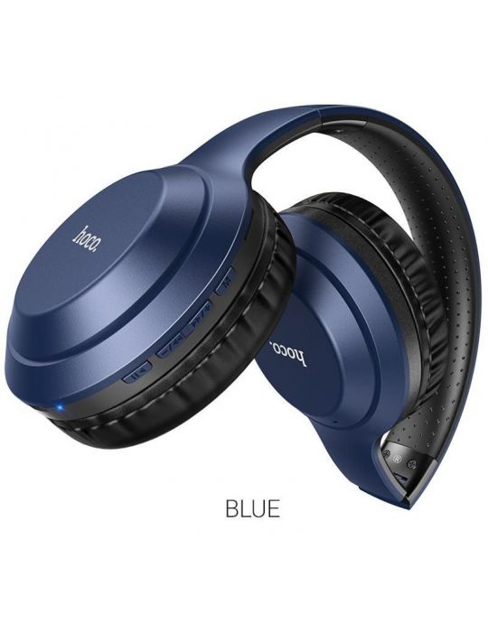 Handsfree casti bluetooth hoco w30 fun singlepoint on-ear albastru Phone accessories - 1