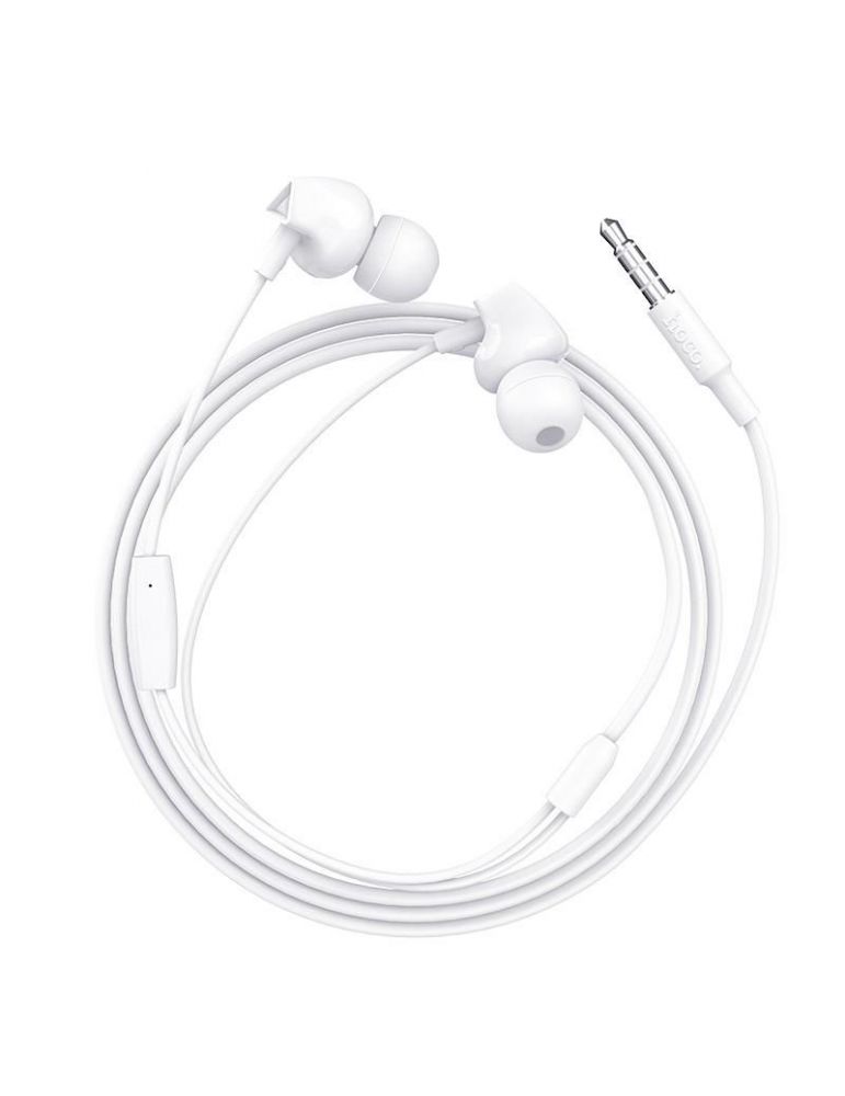 Handsfree casti in-ear hoco m60 cu microfon 3.5 mm alb